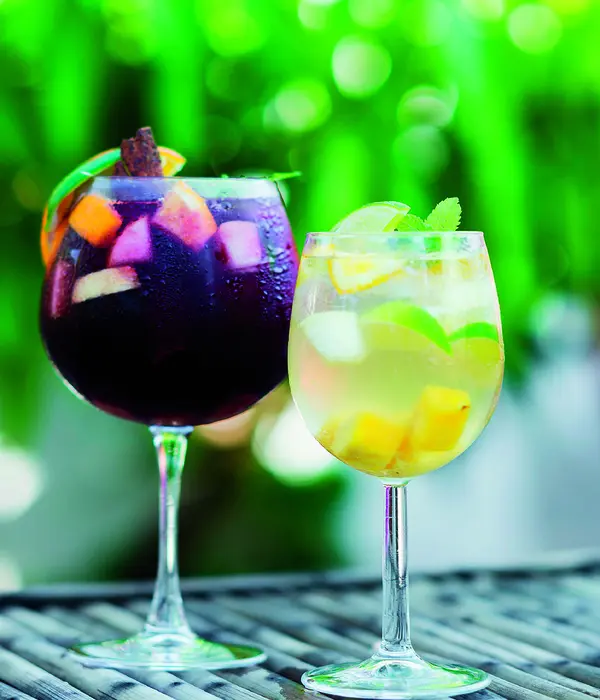 Red wine with vodka and white wine with vodka