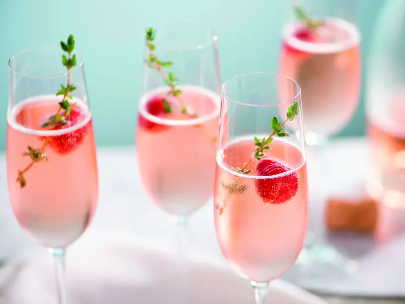 Rose wine and vodka mixed together