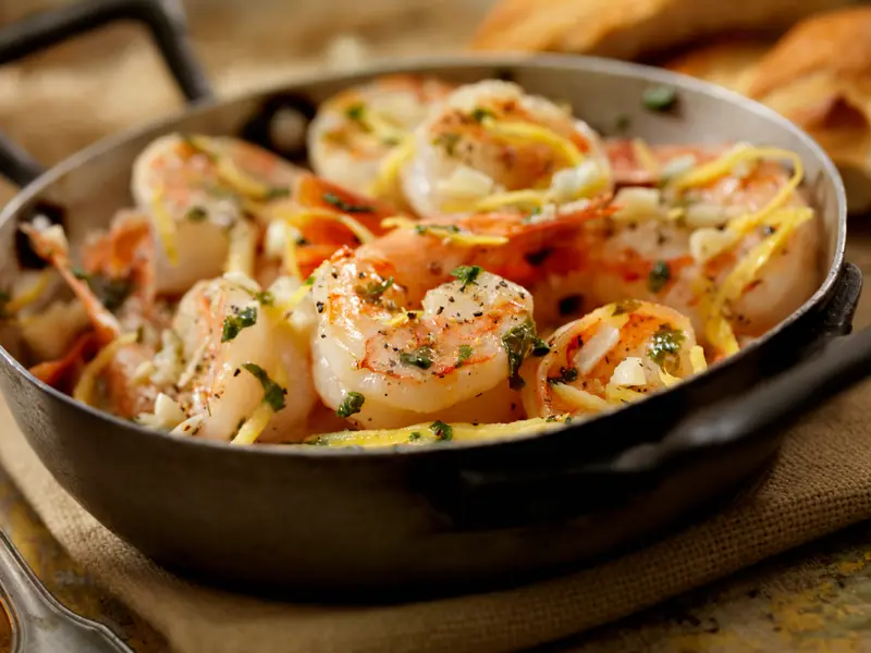 Wine pairing with shrimp scampi